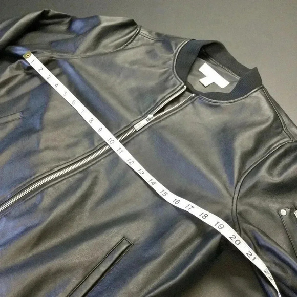 MICHAEL Michael Kors Womens Black Leather Full Zip Motorcycle Jacket Size Medium - Picture 7 of 10